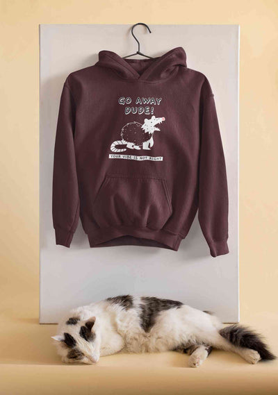 Go Away Dude Your Vibe Is Not Right Funny Men Hoodies-FunkyTeesClub