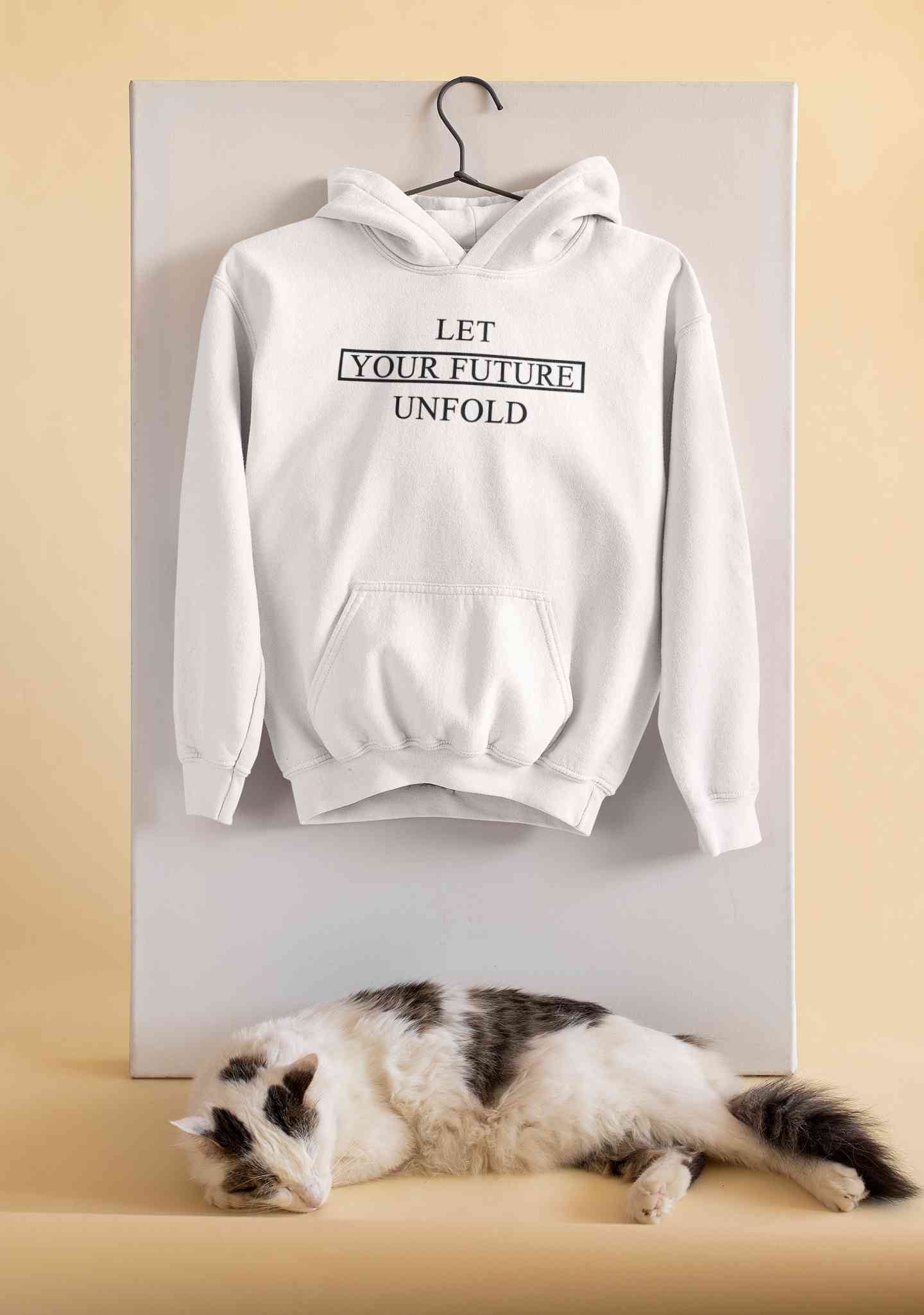Let Your Future Unfold Typography Men Hoodies-FunkyTeesClub