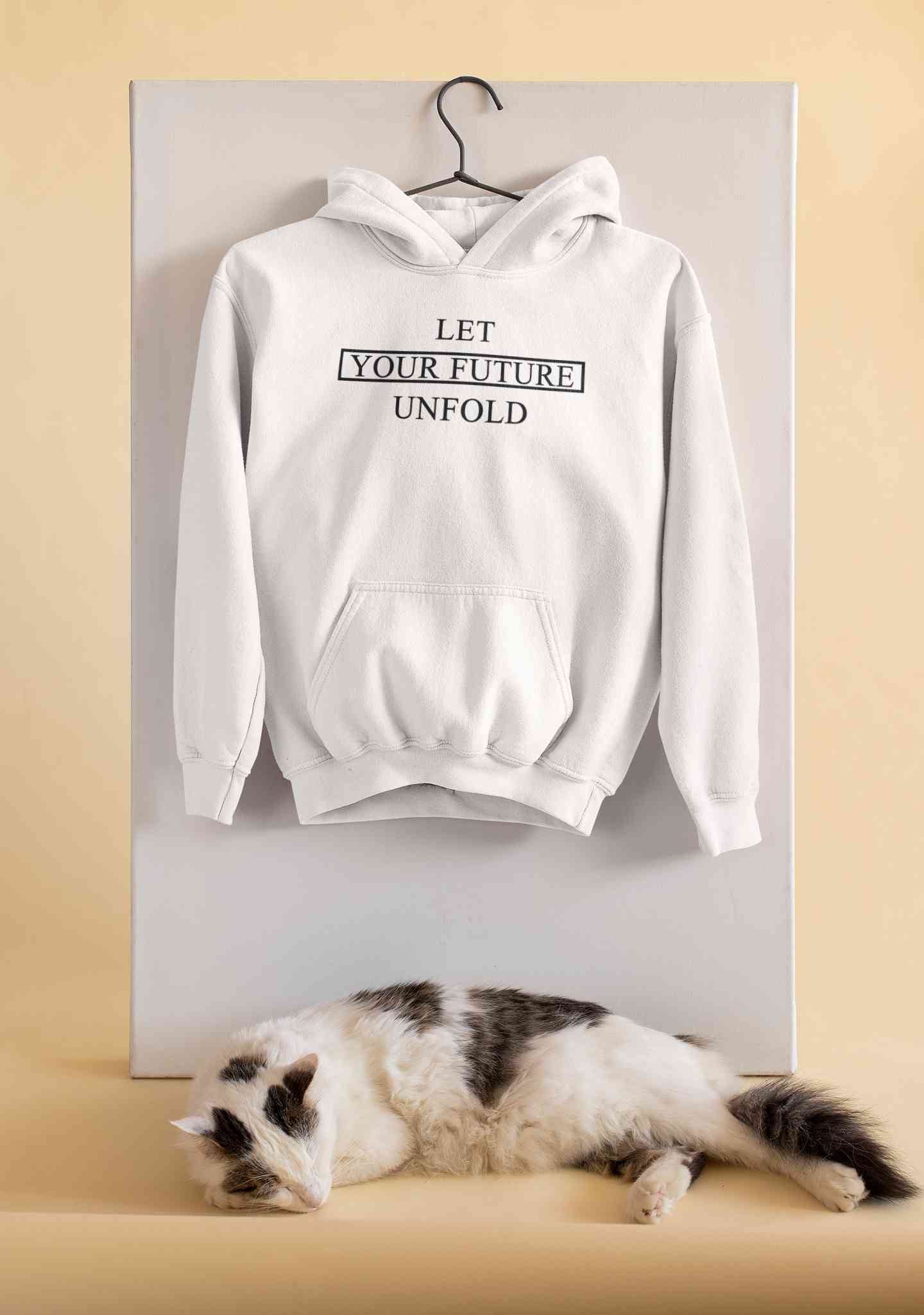 Let Your Future Unfold Typography Hoodies for Women-FunkyTeesClub