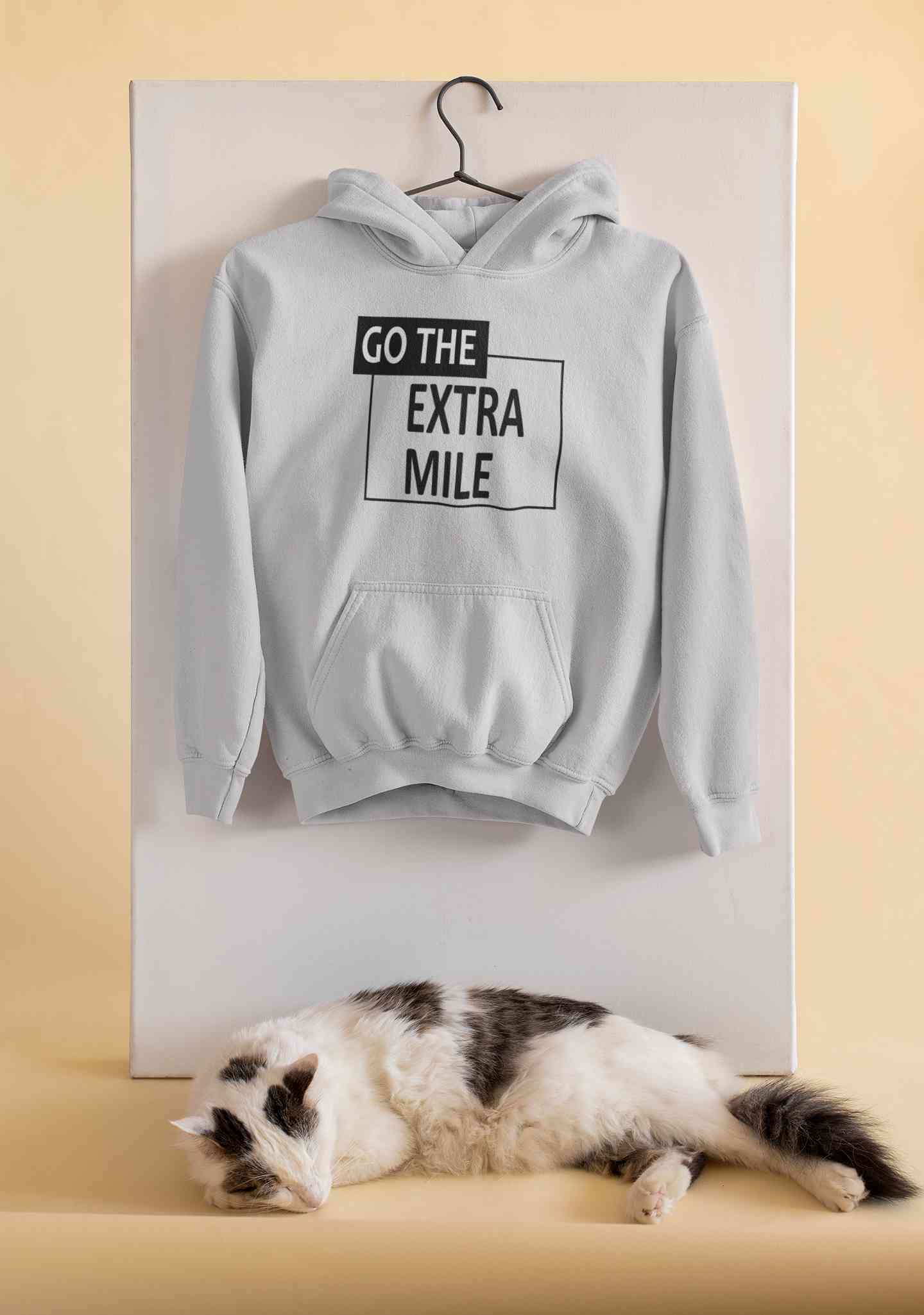 Go The Extra Mile Men Hoodies-FunkyTeesClub