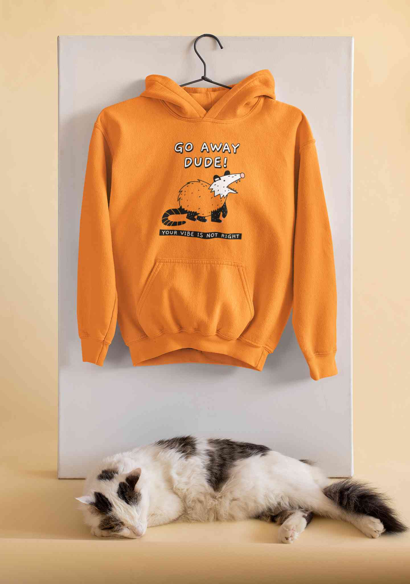 Go Away Dude Your Vibe Is Not Right Funny Men Hoodies-FunkyTeesClub