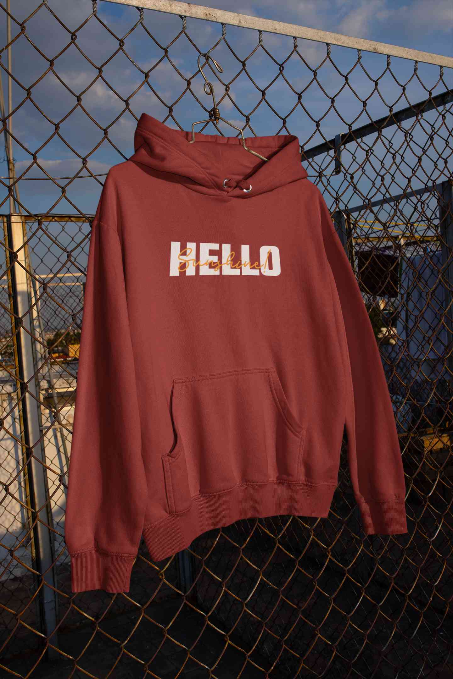 Hello Sunshine Minimals Hoodies for Women-FunkyTeesClub