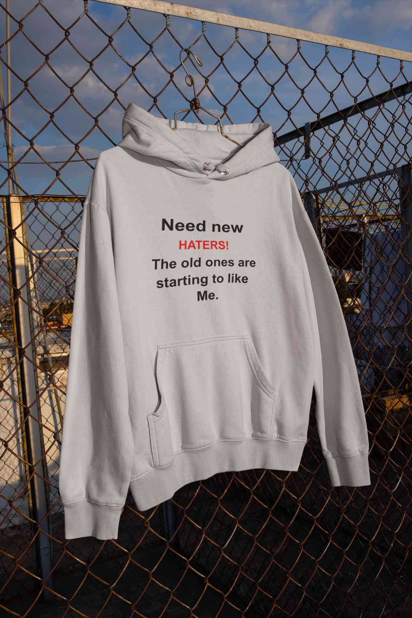 Need New Haters The Old Ones Are Starting To Like Me Typography Men Hoodies-FunkyTeesClub