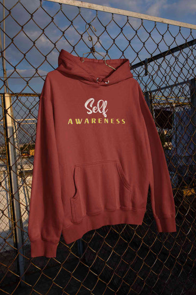Self Awareness Typography Hoodies for Women-FunkyTeesClub