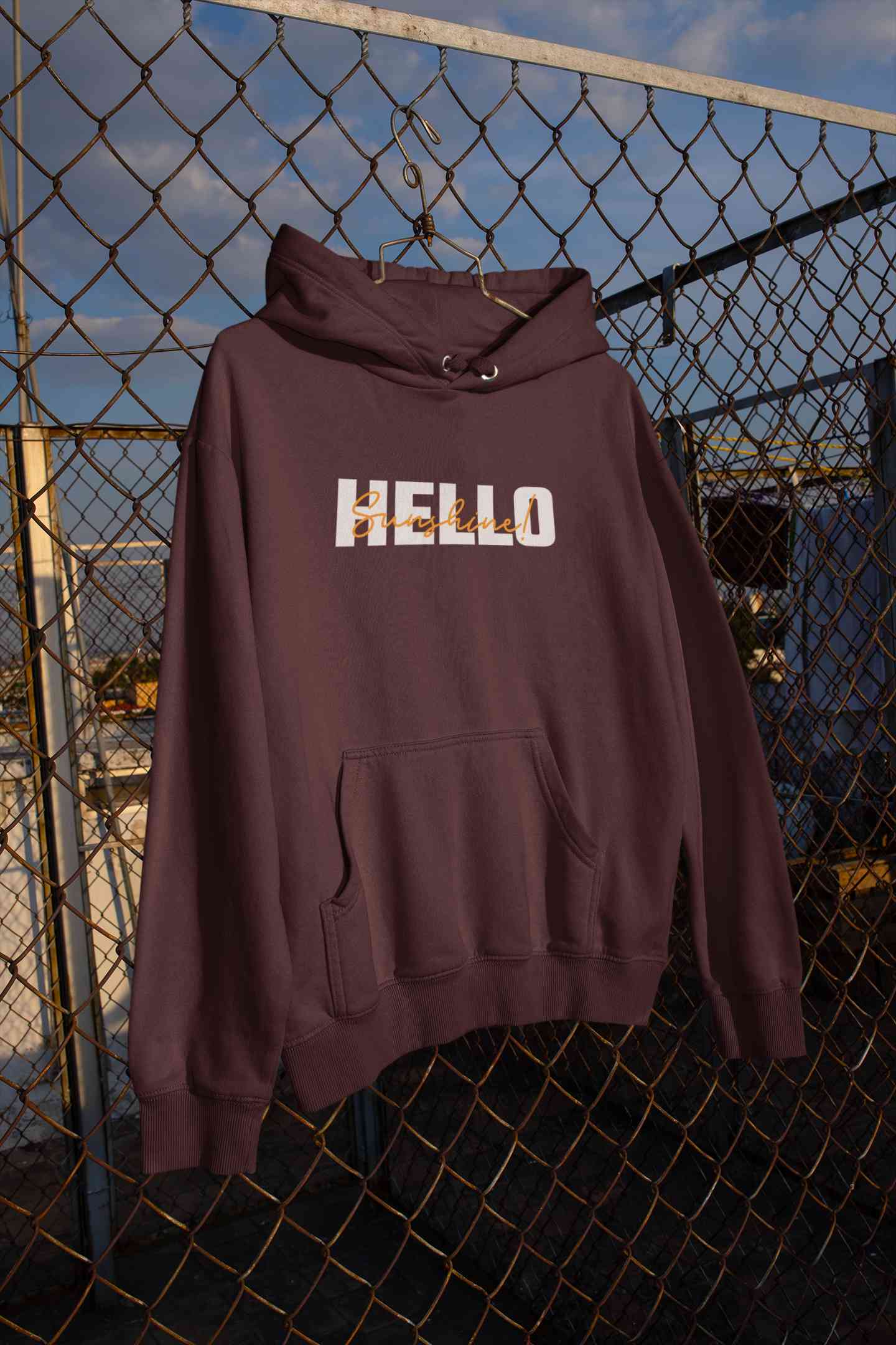 Hello Sunshine Minimals Hoodies for Women-FunkyTeesClub