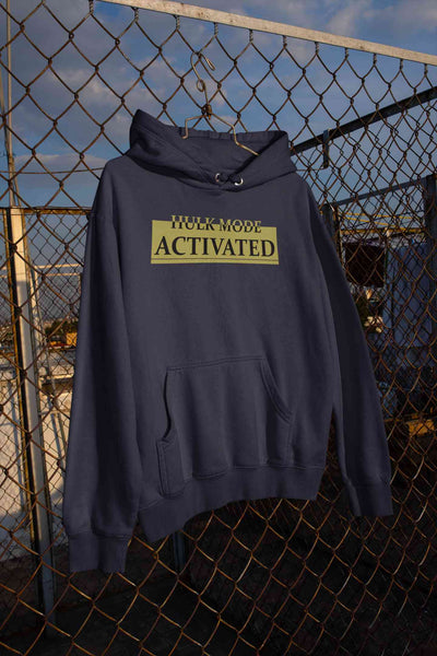 Hulk Mode Activated  Typography Men Hoodies-FunkyTeesClub