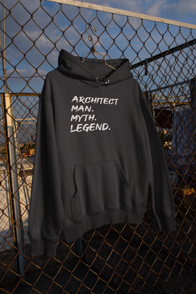 Architect Man Myth Legend Architect Profession Men Hoodies-FunkyTeesClub