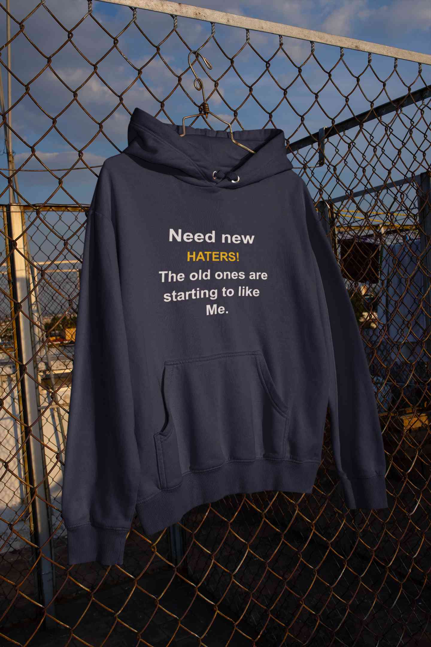 Need New Haters The Old Ones Are Starting To Like Me Typography Hoodies for Women-FunkyTeesClub