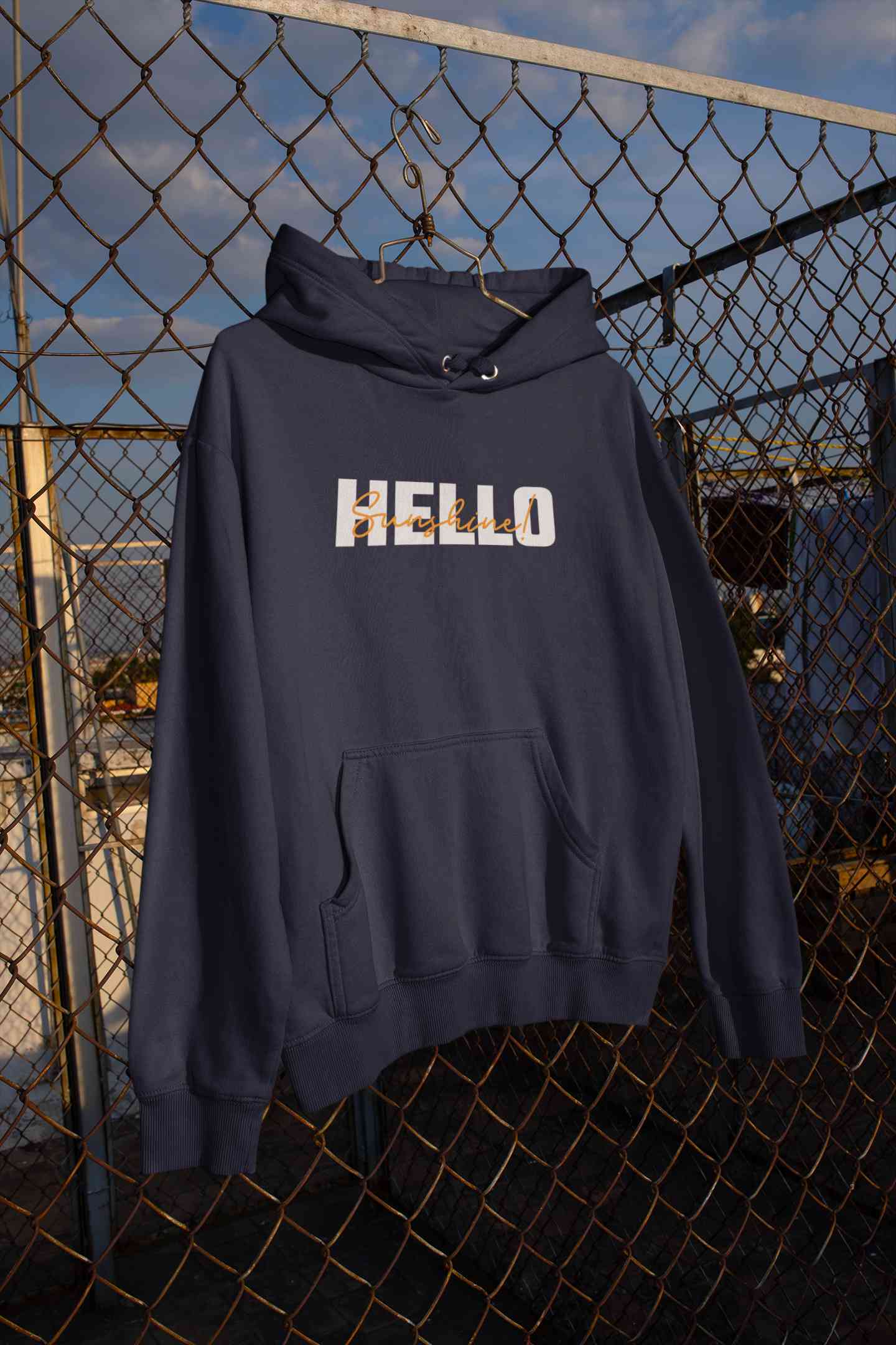 Hello Sunshine Minimals Hoodies for Women-FunkyTeesClub
