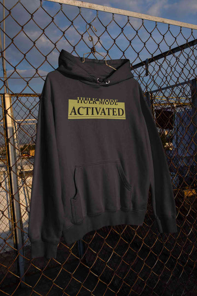 Hulk Mode Activated Typography Hoodies for Women-FunkyTeesClub
