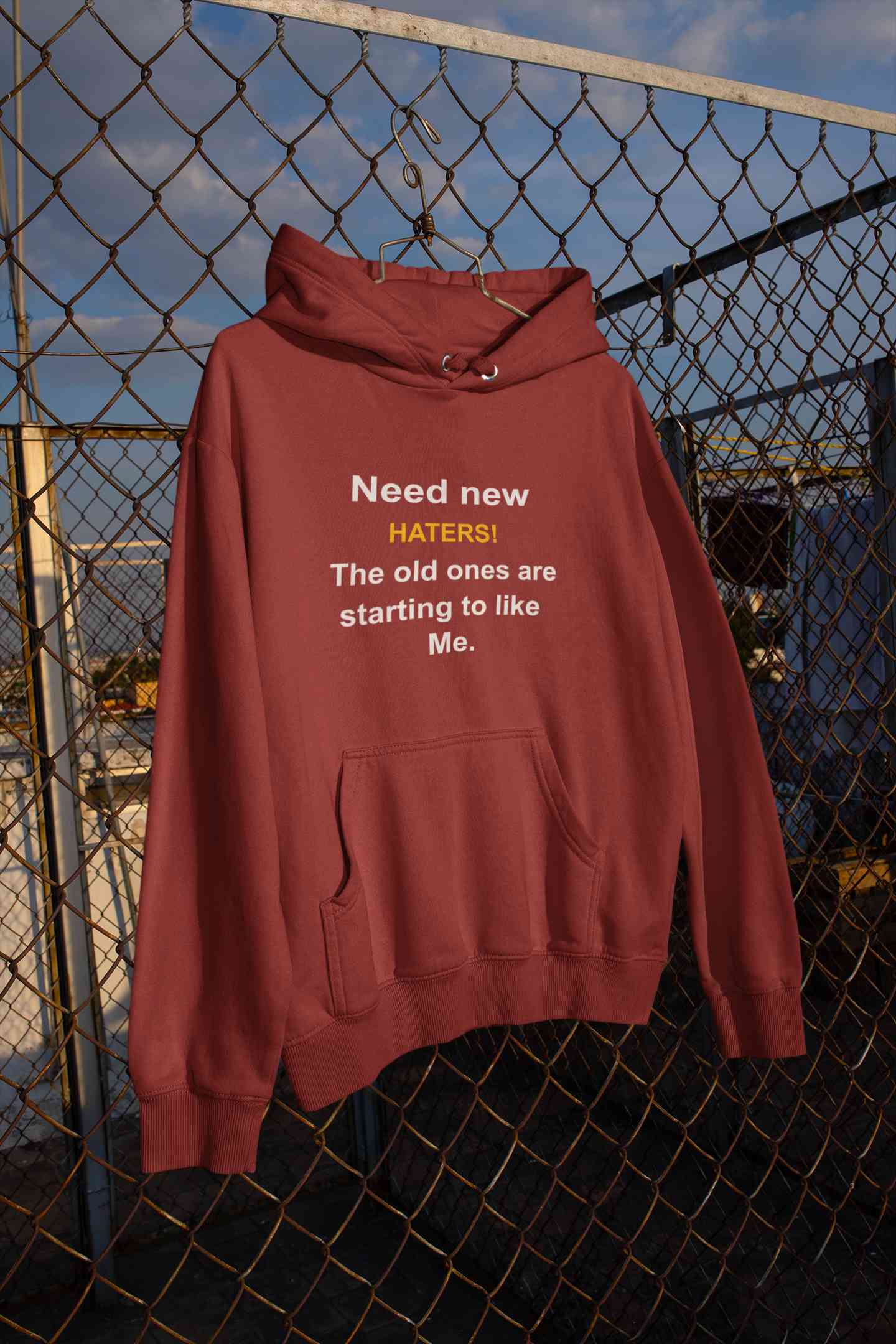 Need New Haters The Old Ones Are Starting To Like Me Typography Men Hoodies-FunkyTeesClub