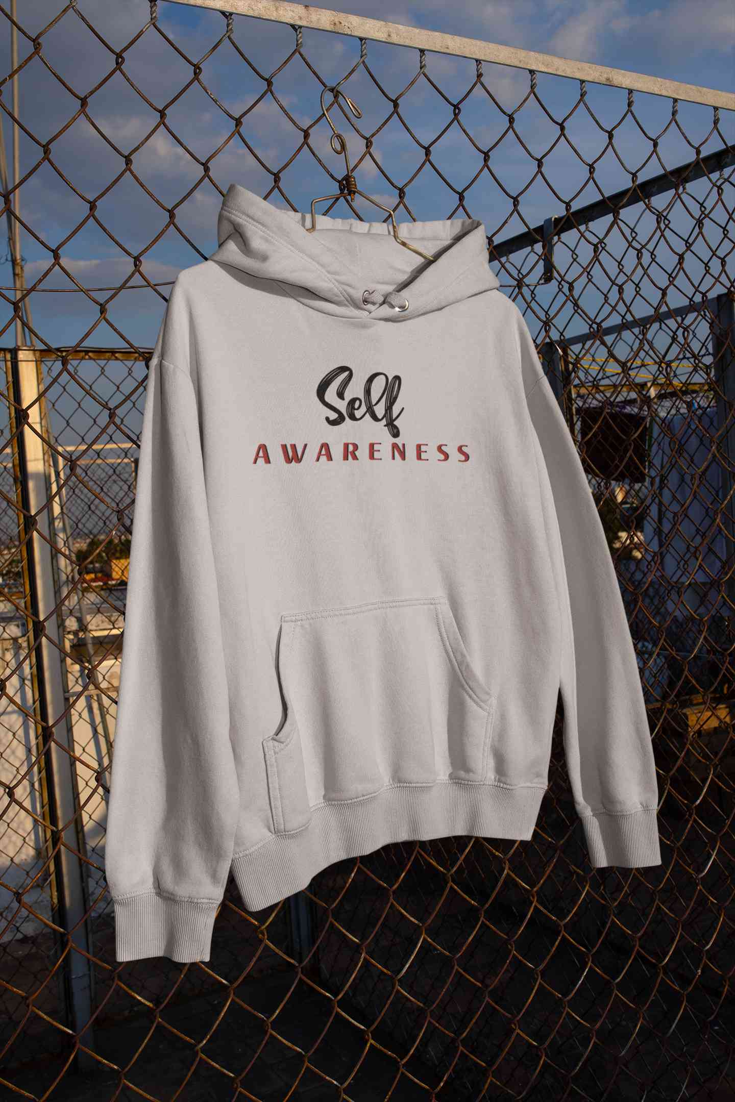 Self Awareness Typography Men Hoodies-FunkyTeesClub
