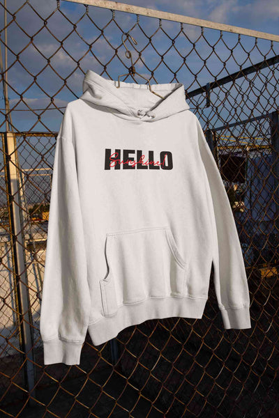 Hello Sunshine Minimals Hoodies for Women-FunkyTeesClub