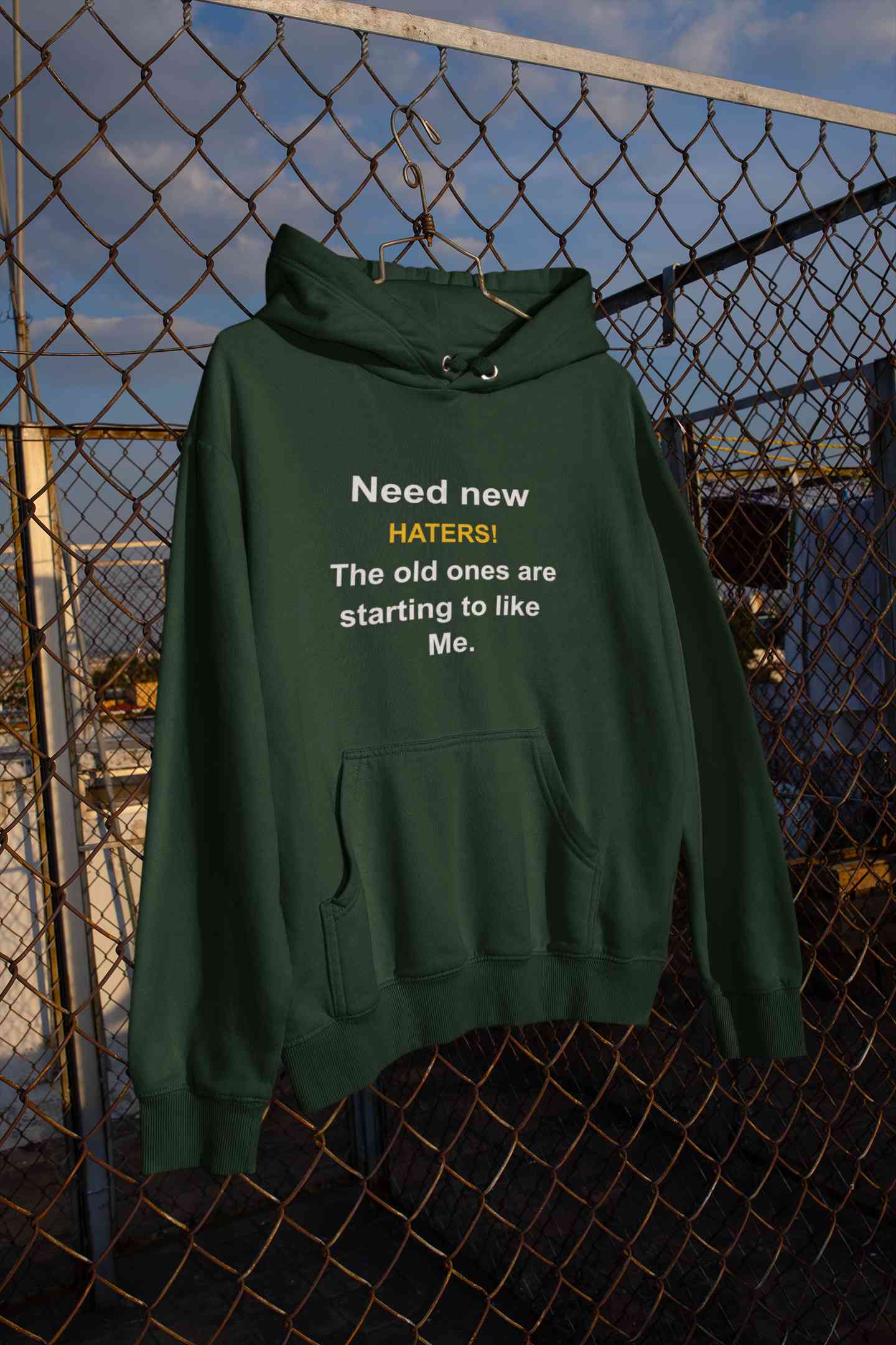 Need New Haters The Old Ones Are Starting To Like Me Typography Men Hoodies-FunkyTeesClub