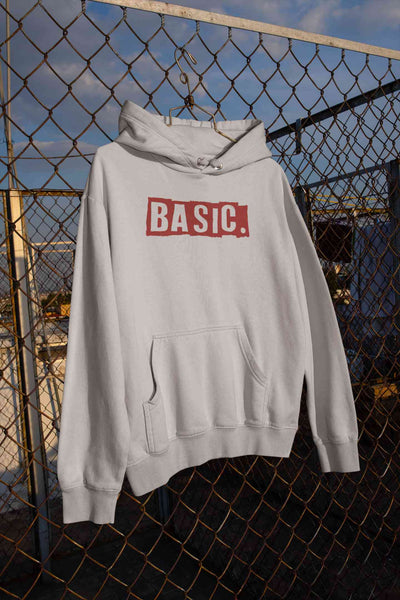 Basic Typography Men Hoodies-FunkyTeesClub