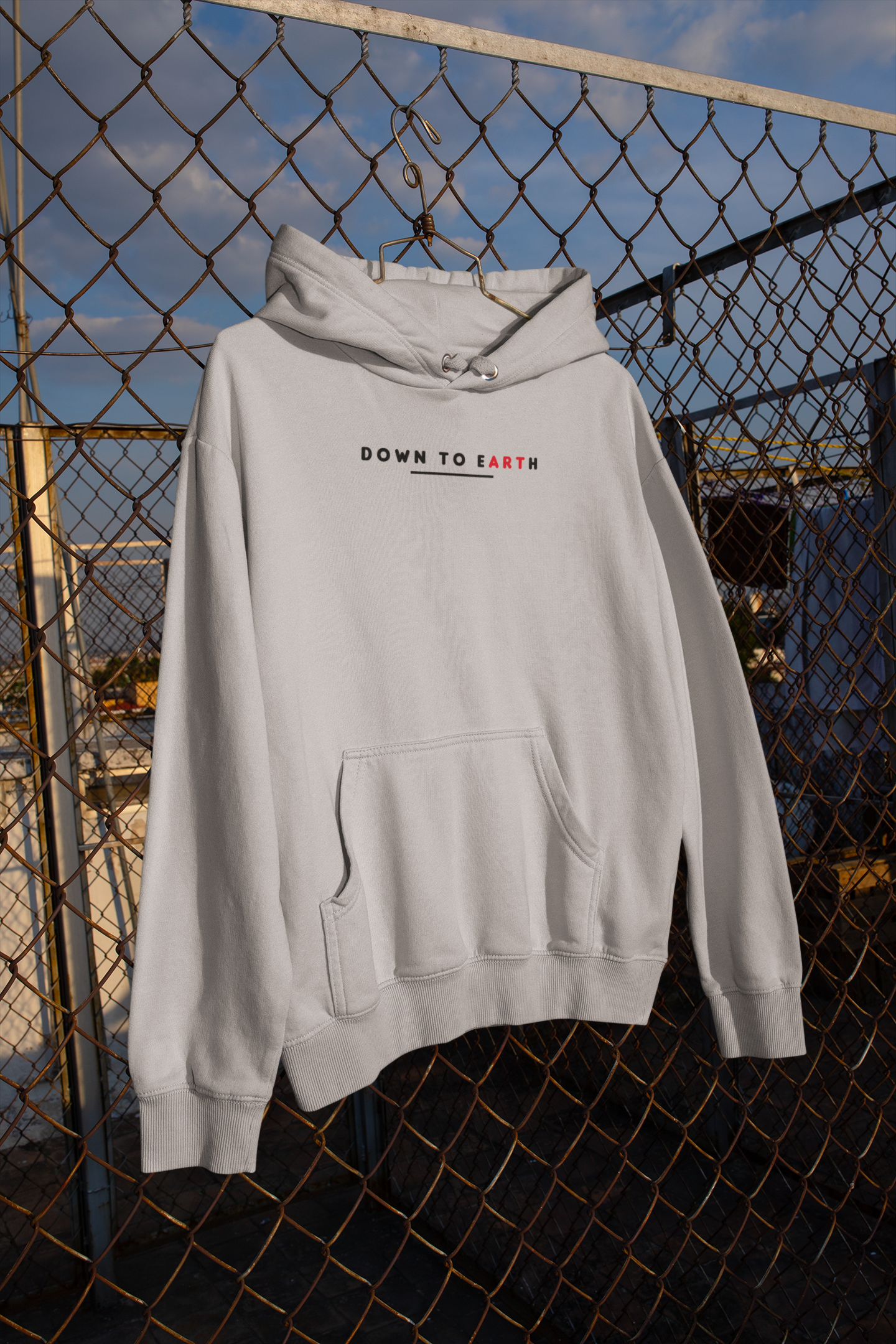 Down To Earth Quotes Men Hoodies-FunkyTeesClub
