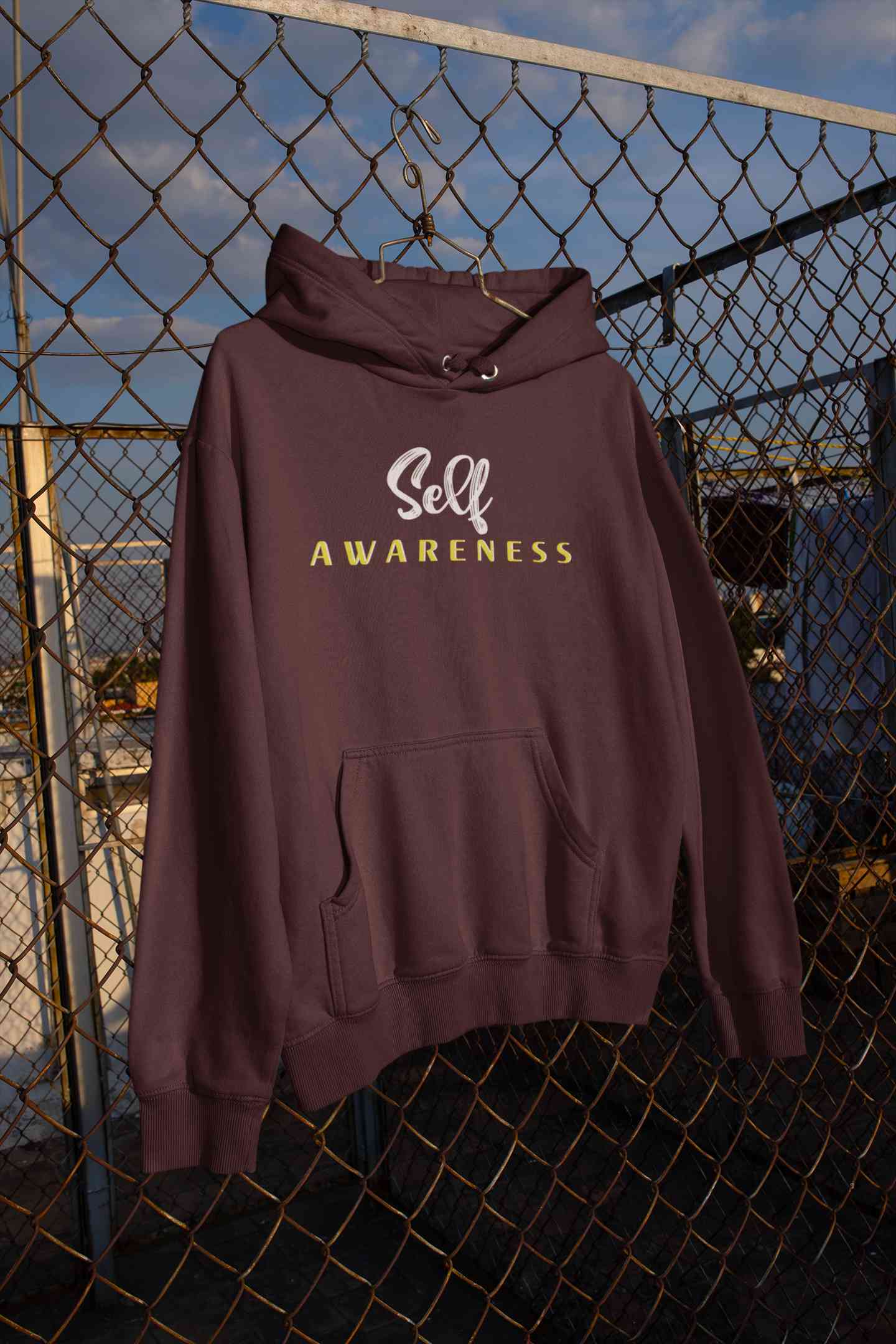 Self Awareness Typography Hoodies for Women-FunkyTeesClub
