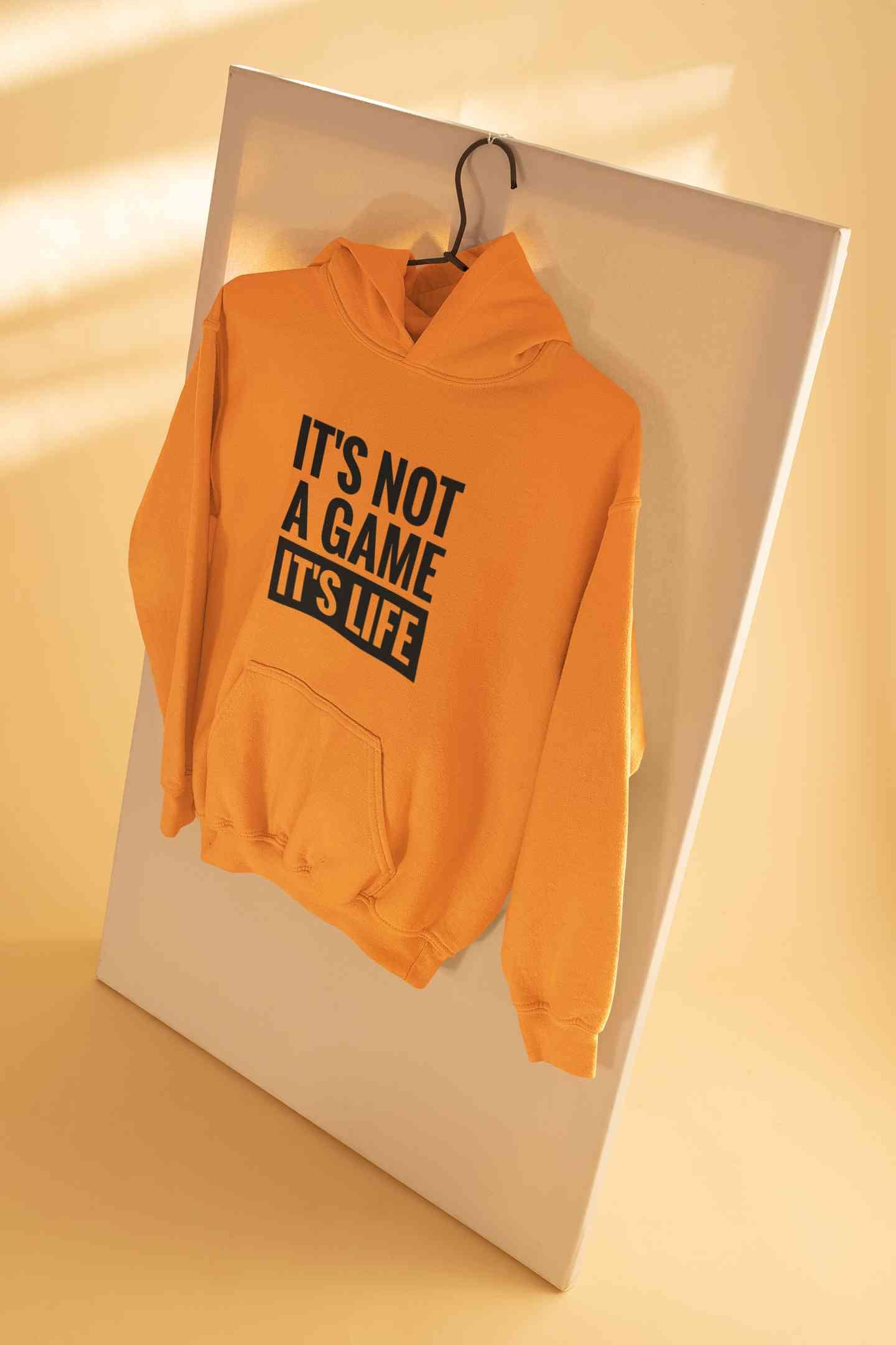 Its Not A Game Its Life Typography Hoodies for Women-FunkyTeesClub