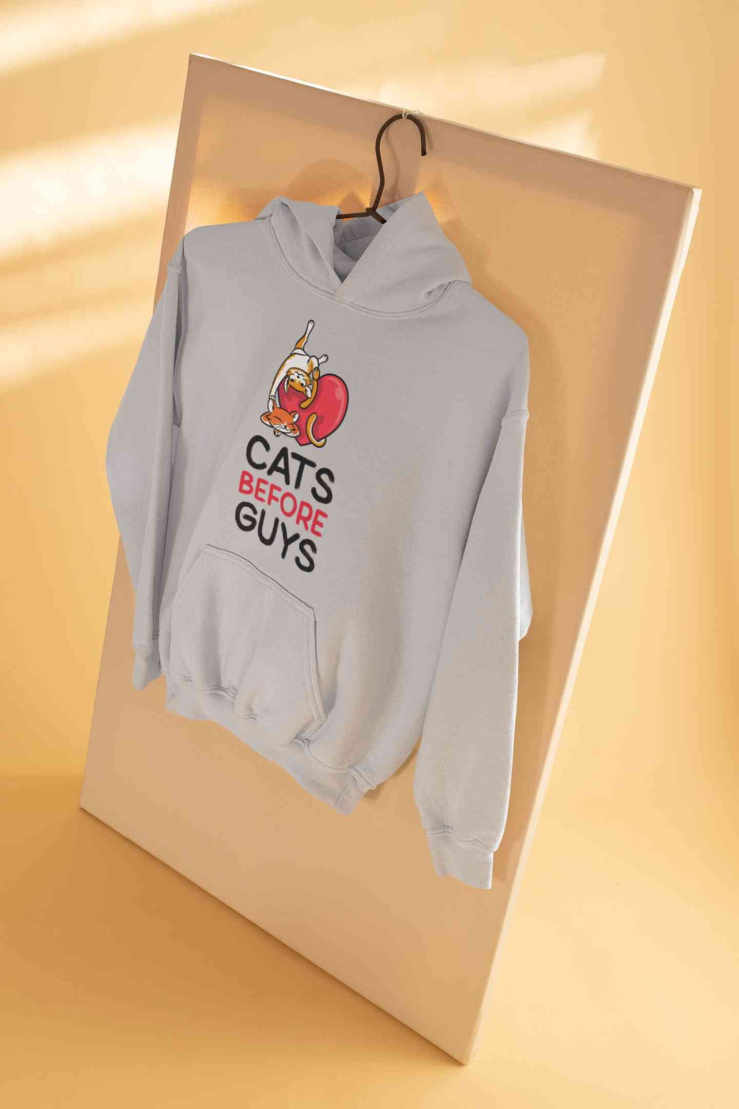 Cats Before Guys Men Hoodies-FunkyTeesClub