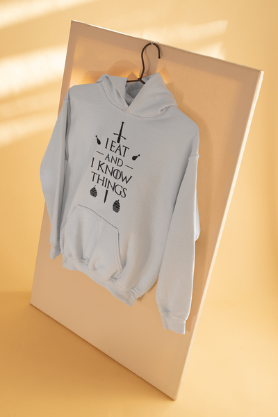 I Eat And I Know Things Funny Men Hoodies-FunkyTeesClub
