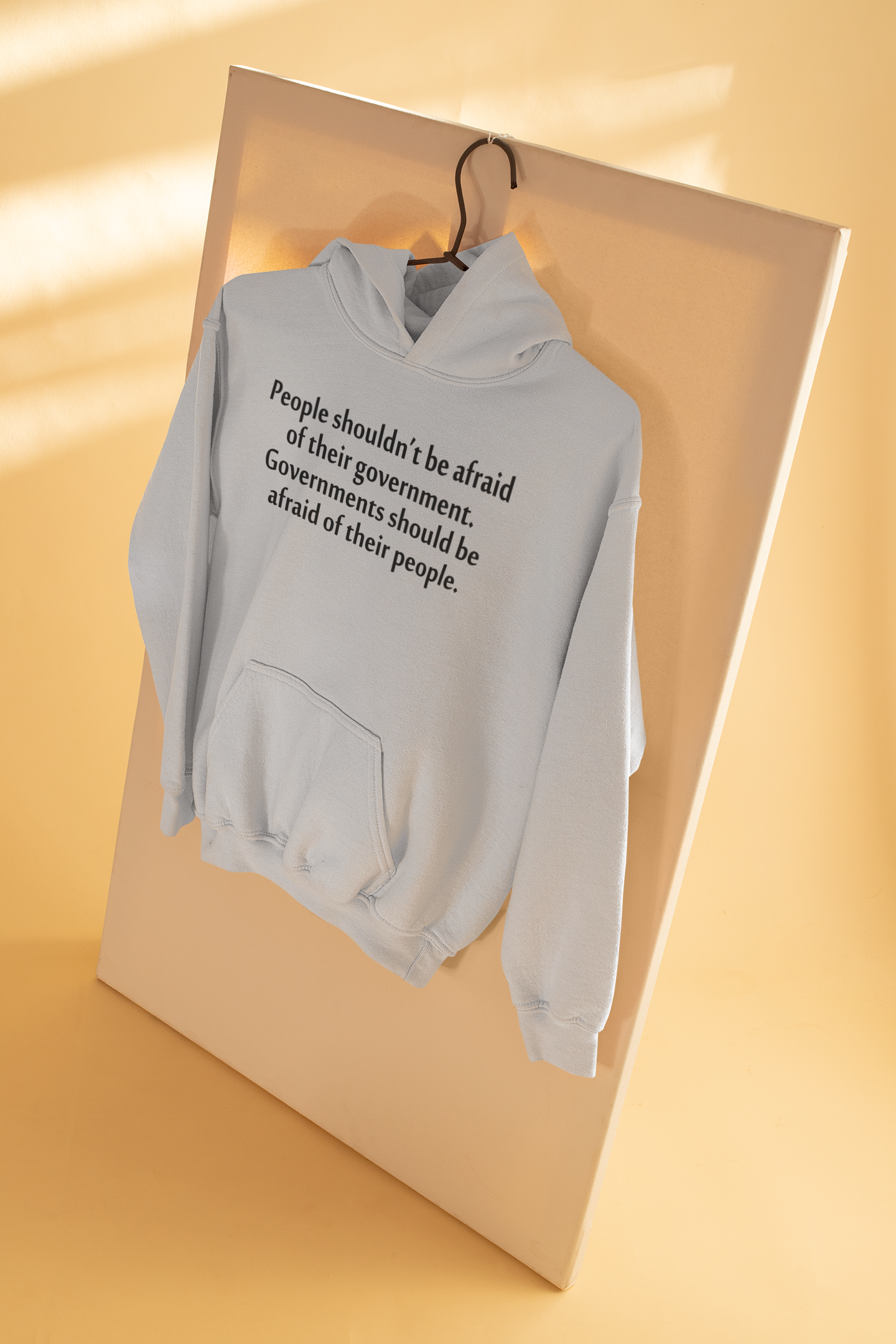 People Shouldnt Be Afraid Of Their Government Should Be Afraid Of Their People Anti Government Men Hoodies-FunkyTeesClub
