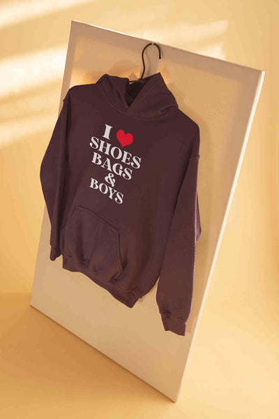 I Love Shoes Bags And Boys Hoodies for Women-FunkyTeesClub