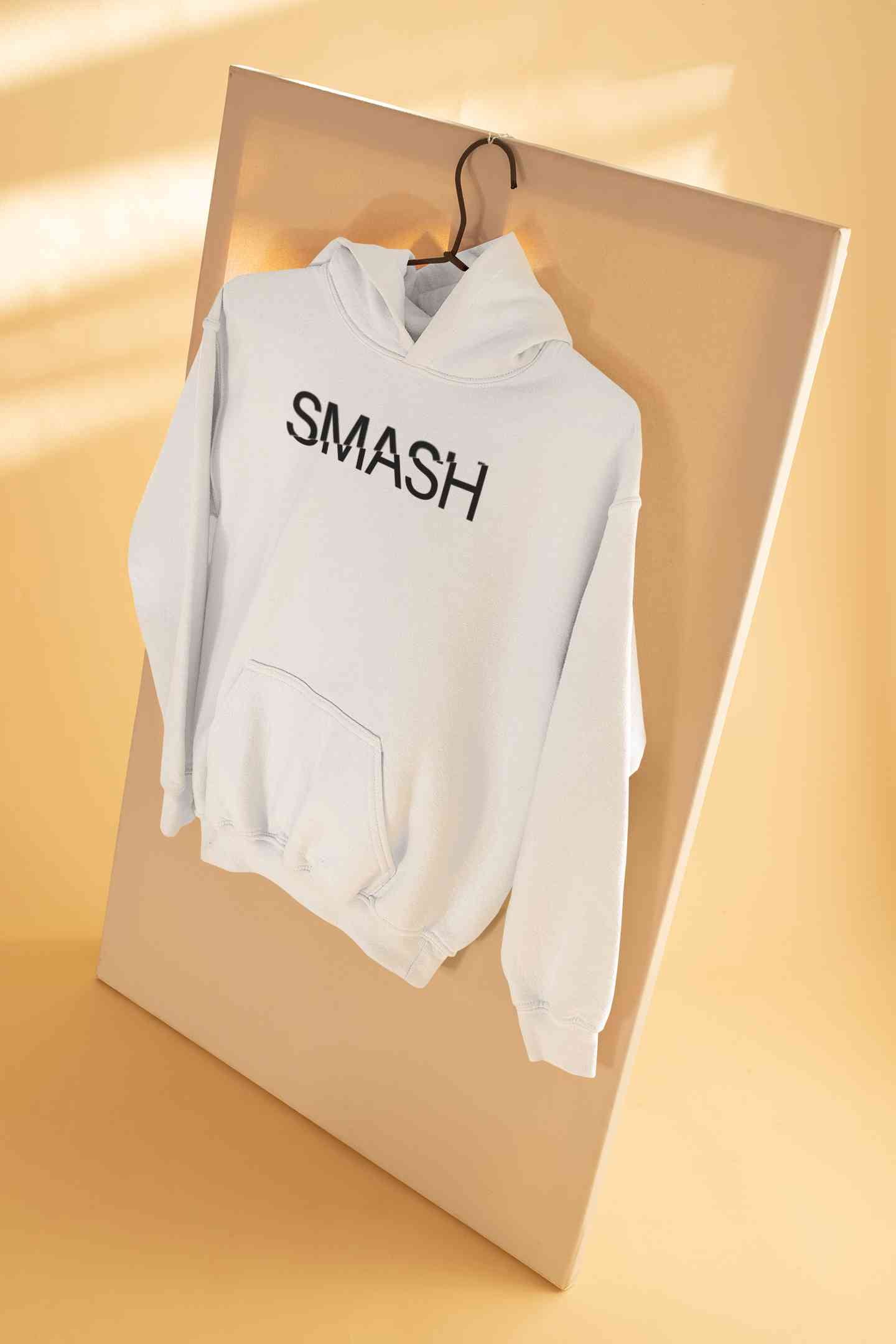Smash Typography Men Hoodies-FunkyTeesClub