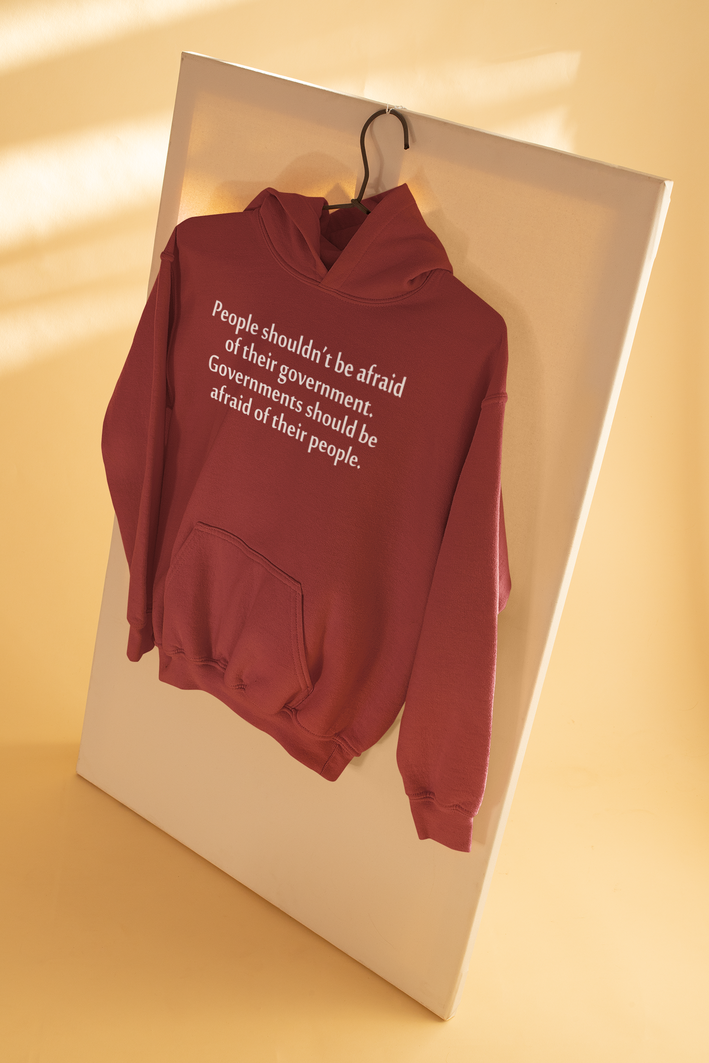 People Shouldnt Be Afraid Of Their Government Should Be Afraid Of Their People Anti Government Hoodies for Women-FunkyTeesClub