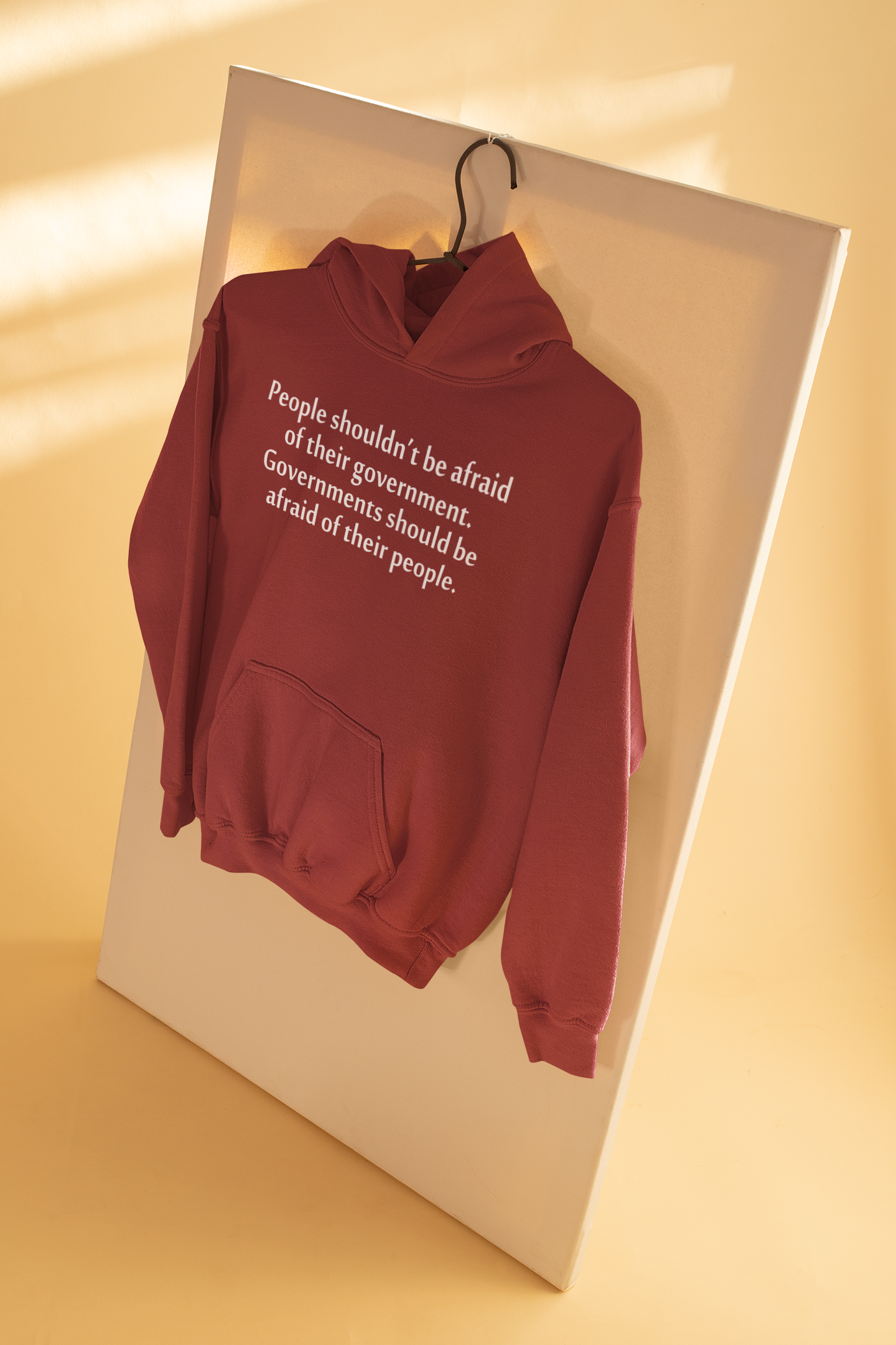 People Shouldnt Be Afraid Of Their Government Should Be Afraid Of Their People Anti Government Men Hoodies-FunkyTeesClub