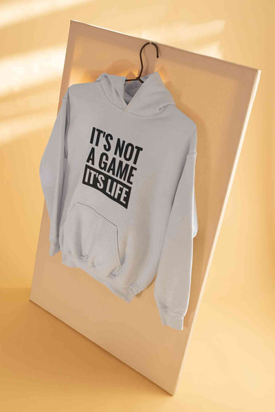 Its Not A Game Its Life Typography Men Hoodies-FunkyTeesClub
