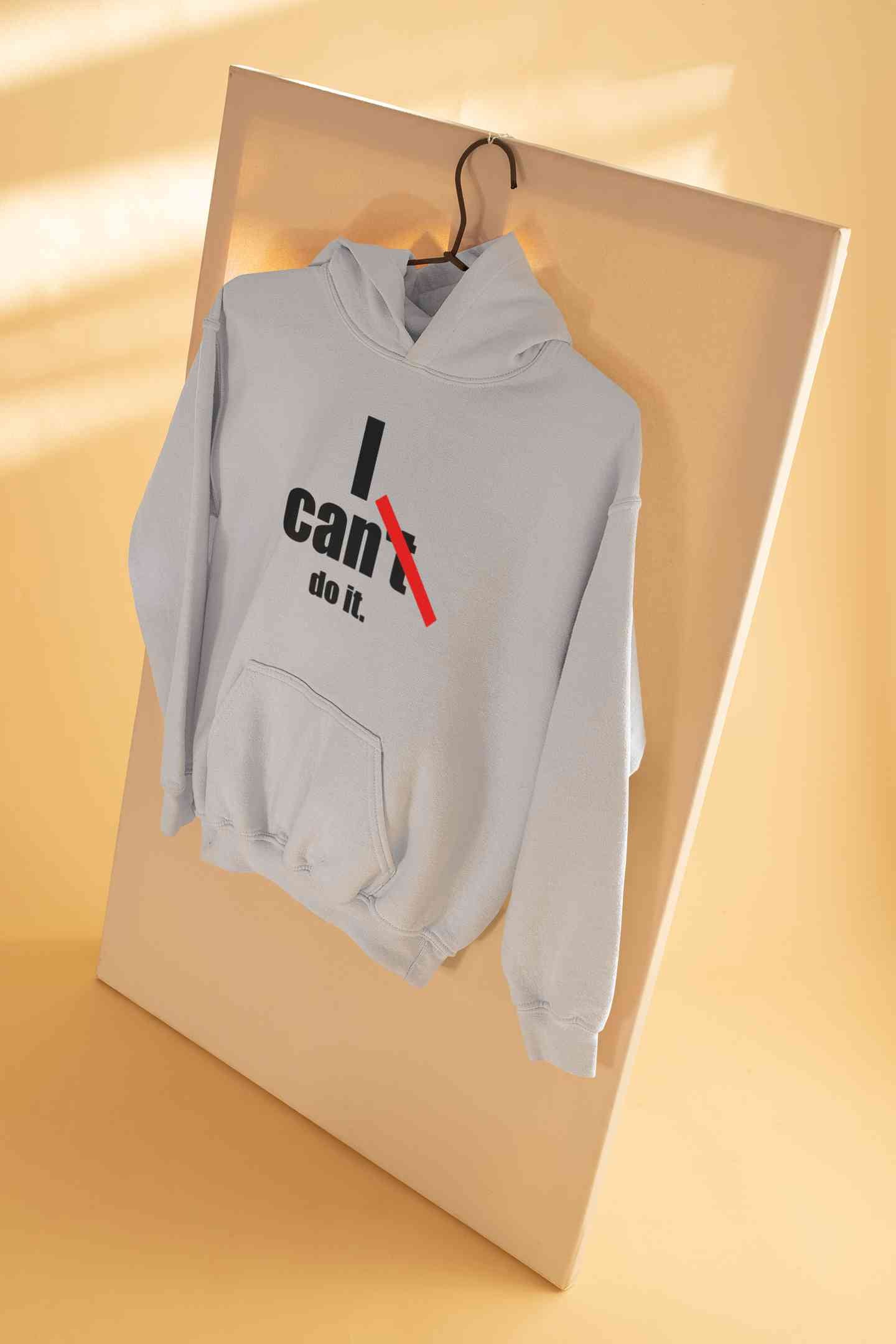 I Can Do It Typography Men Hoodies-FunkyTeesClub