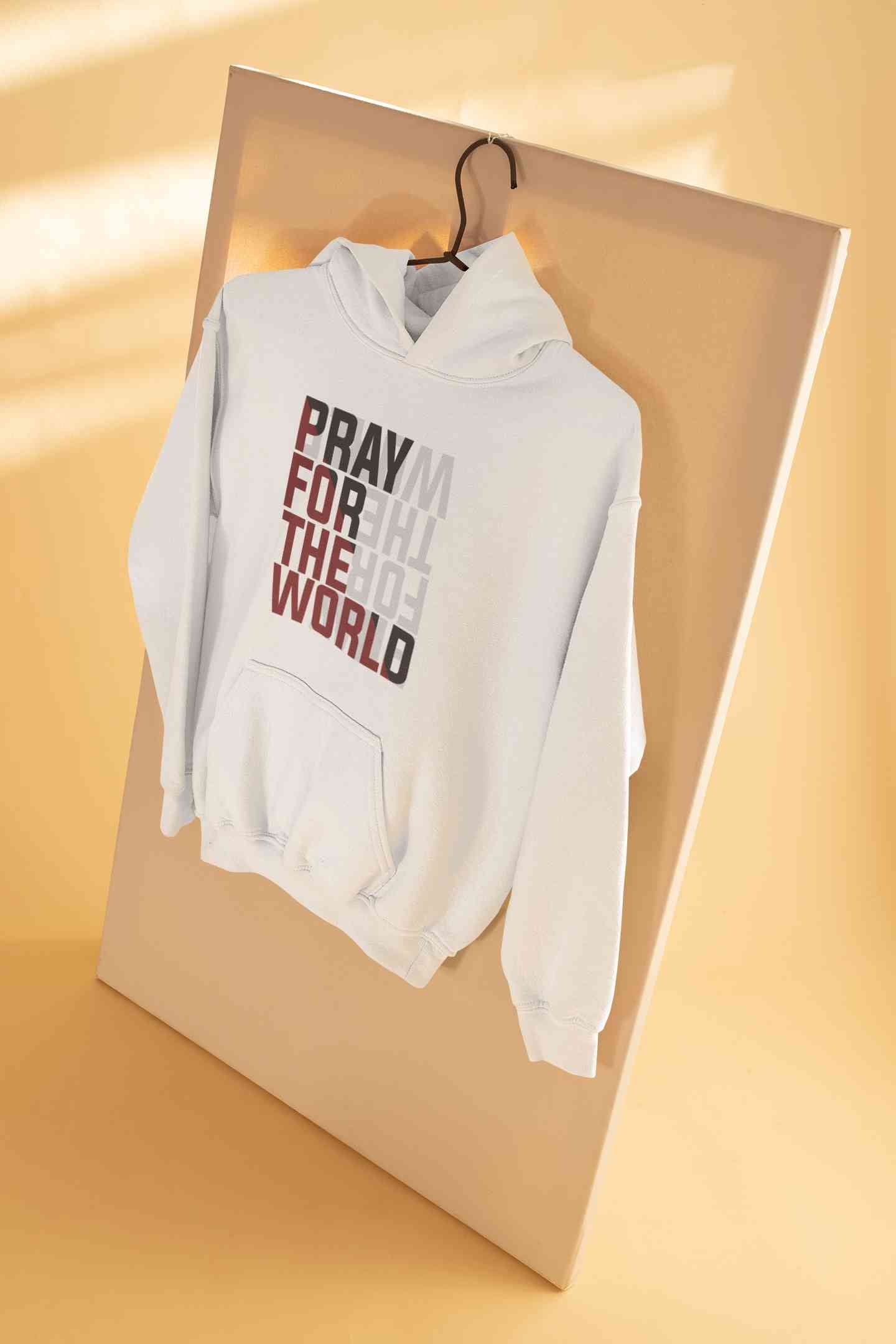 Pray For The World Men Hoodies-FunkyTeesClub