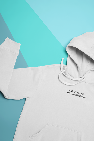 I Am Cooler On Instagram Hoodies for Women-FunkyTeesClub