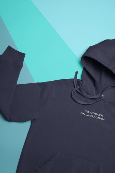I Am Cooler On Instagram Hoodies for Women-FunkyTeesClub