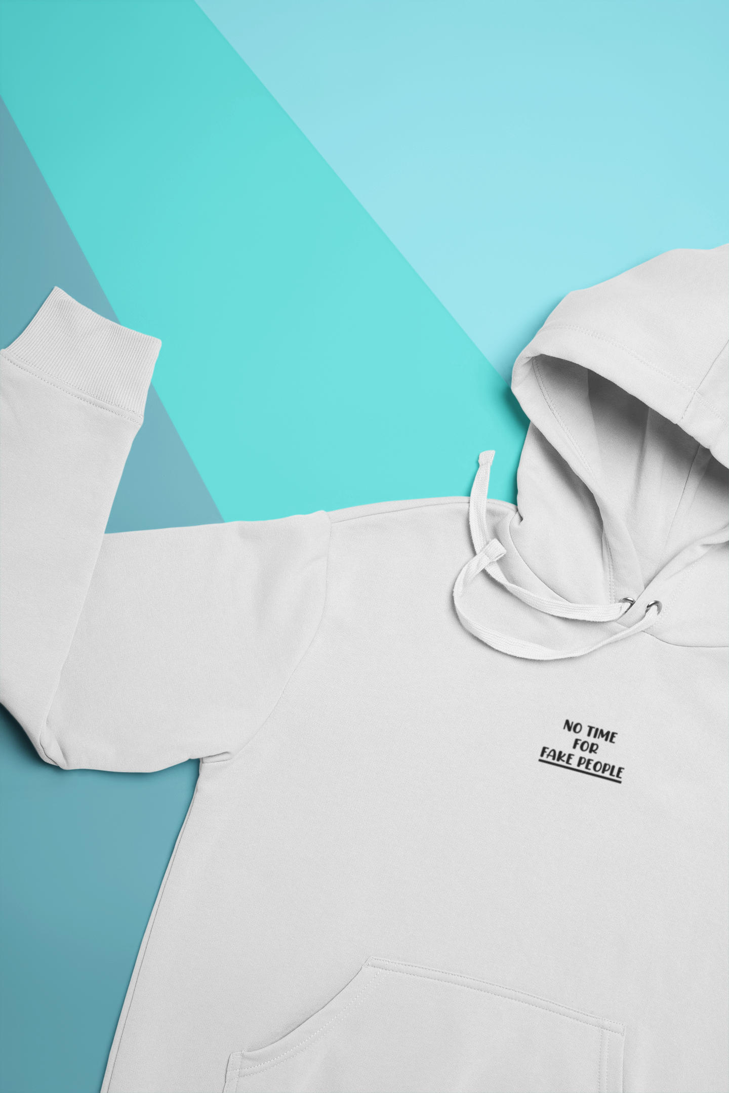 No Time For Fake People Hoodies for Women-FunkyTeesClub