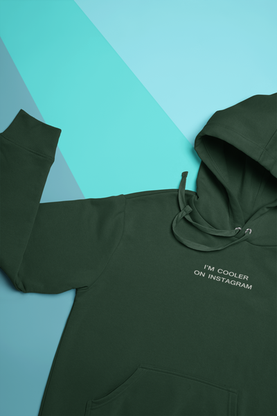 I Am Cooler On Instagram Hoodies for Women-FunkyTeesClub
