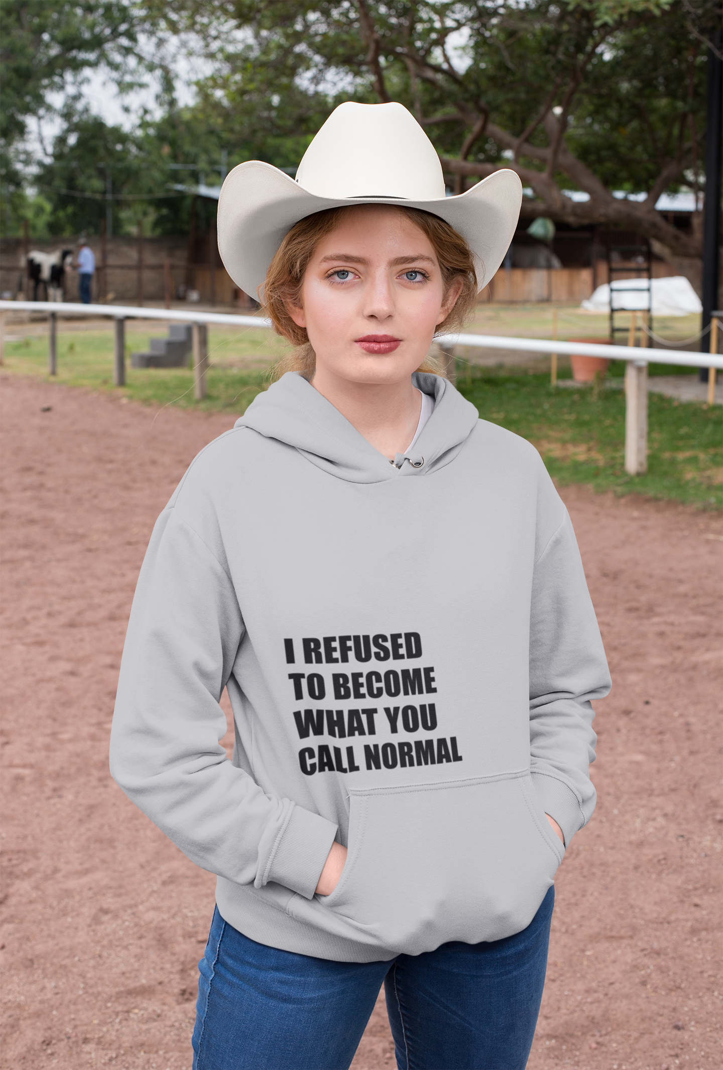 I Refused You To Become What You Will Call Normal Quotes Hoodies for Women-FunkyTeesClub
