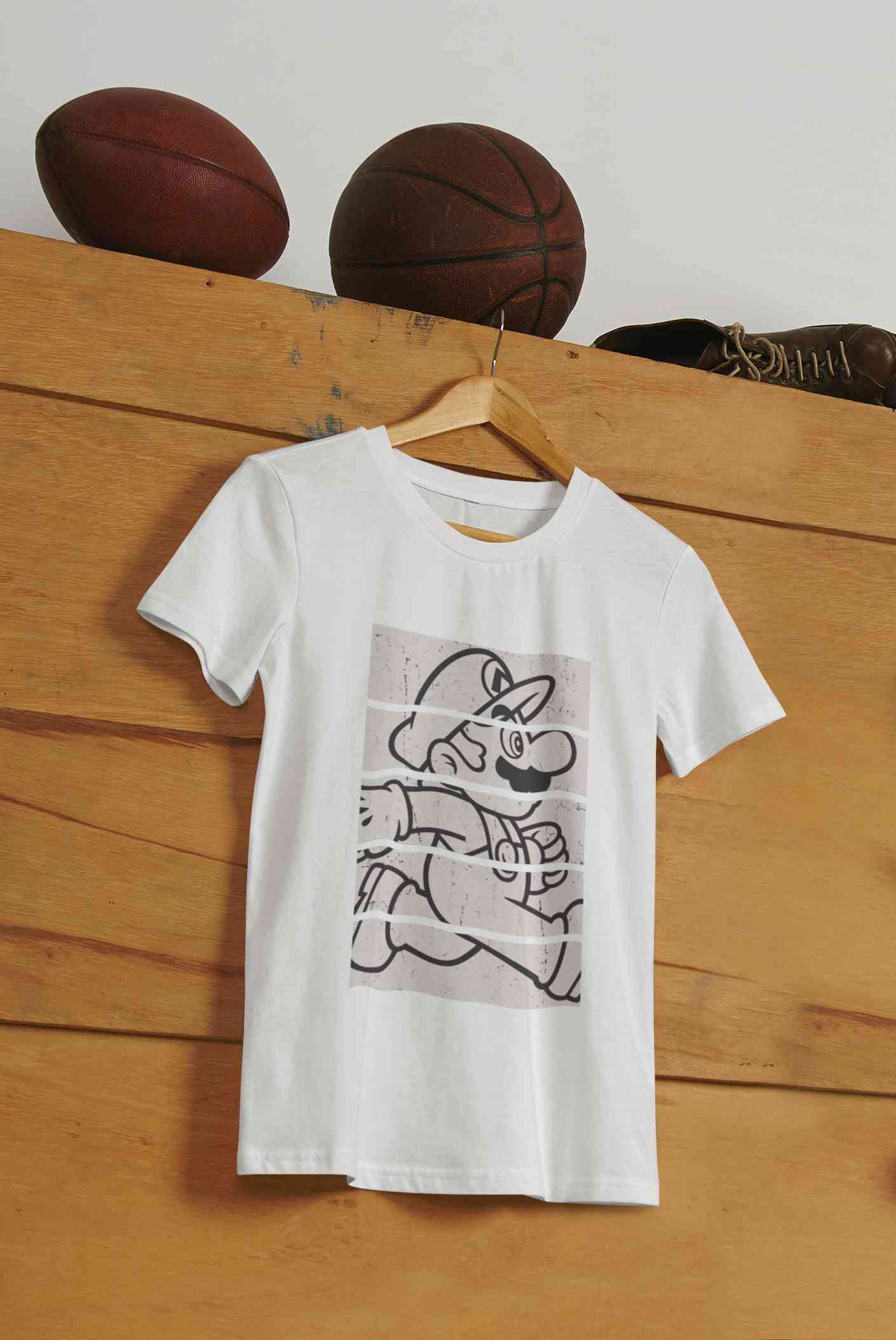 Super Mario Side Run Panels Women Half Sleeves T-shirt- FunkyTeesClub