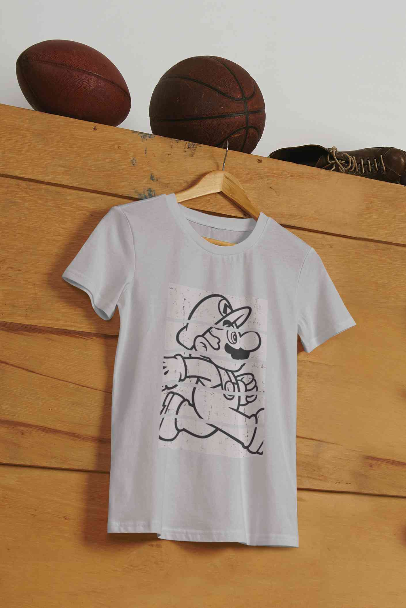 Super Mario Side Run Panels Women Half Sleeves T-shirt- FunkyTeesClub
