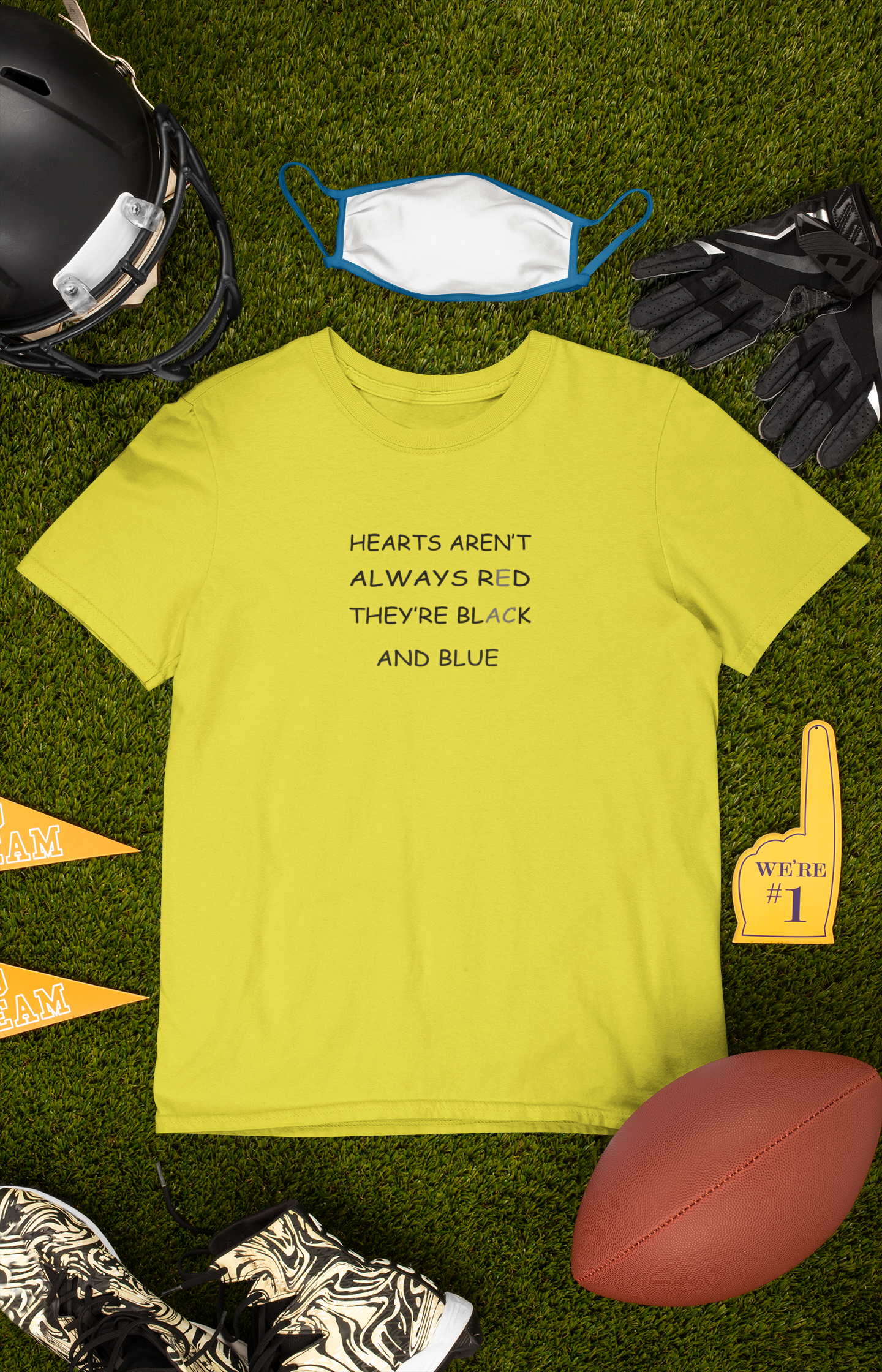 Hearts Arent Always Red They Are Black And Blue Women Half Sleeves T-shirt- FunkyTeesClub