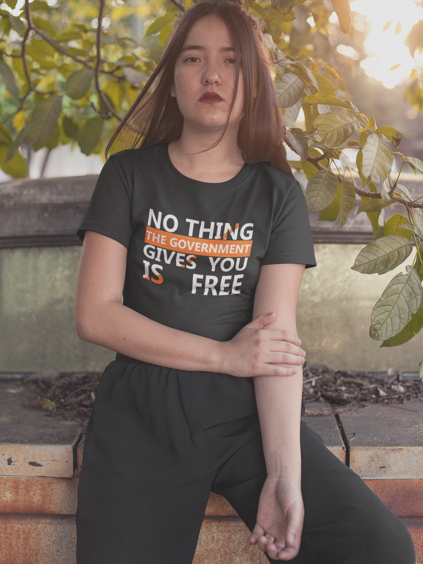 Nothing The Government Gives You Is Free Anti Government Women Half Sleeves T-shirt- FunkyTeesClub