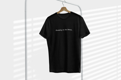 Mentally on the Beach Minimal Mens Half Sleeves T-shirt- FunkyTeesClub