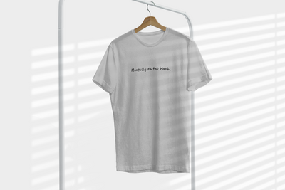 Mentally on the Beach Minimal Mens Half Sleeves T-shirt- FunkyTeesClub