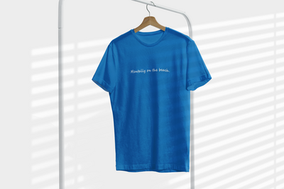 Mentally on the Beach Minimal Mens Half Sleeves T-shirt- FunkyTeesClub