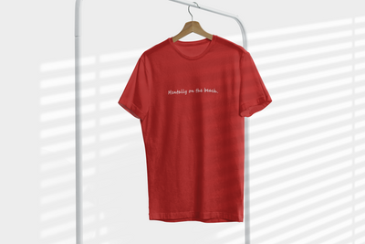 Mentally on the Beach Minimal Mens Half Sleeves T-shirt- FunkyTeesClub