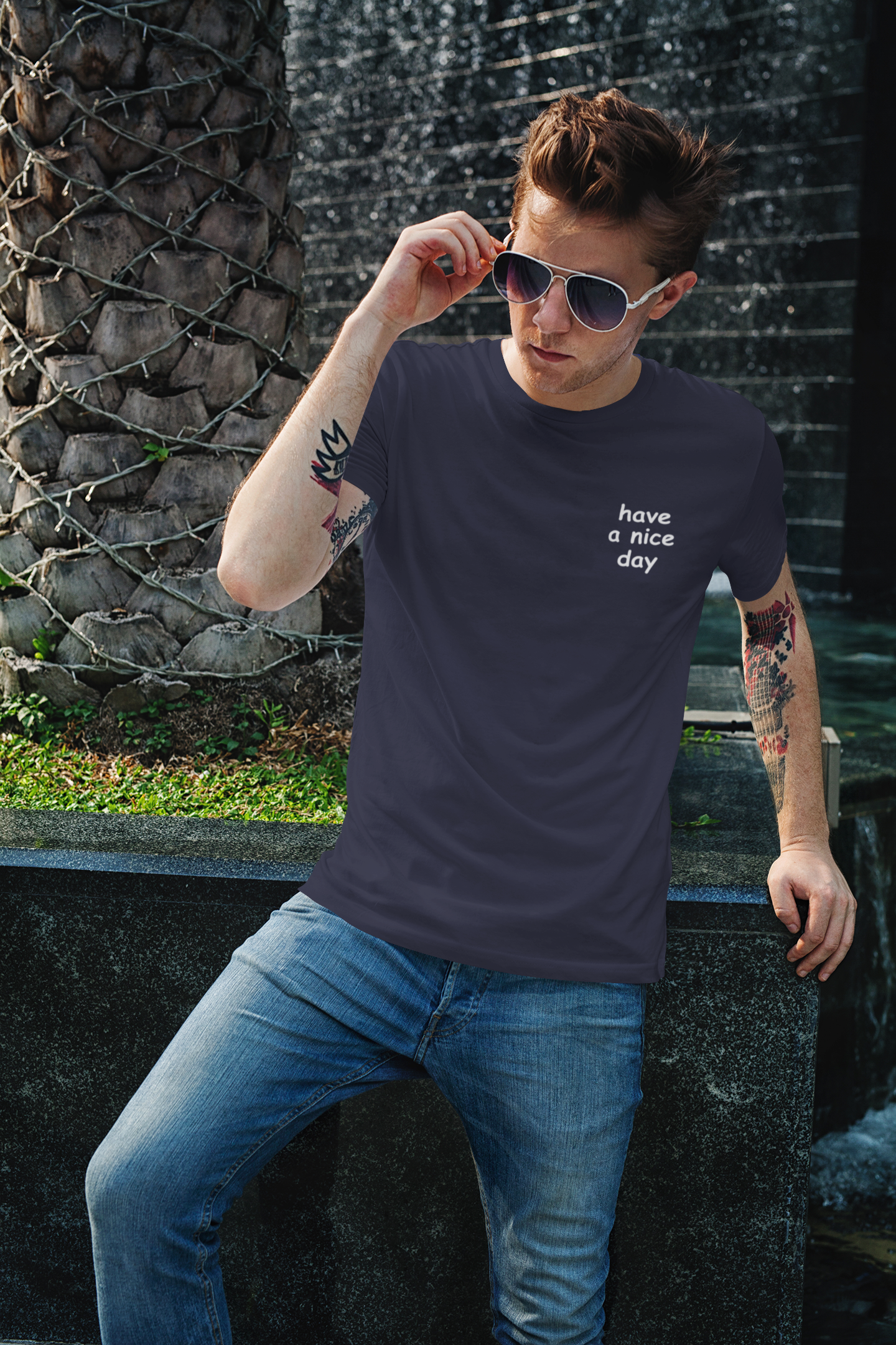 Have A Nice Day Quotes Mens Half Sleeves T-shirt- FunkyTeesClub