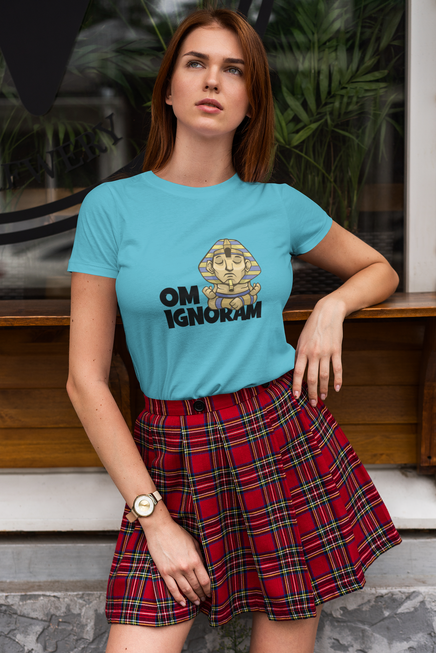 Om Ignoram Women Half Sleeves T-shirt- FunkyTeesClub