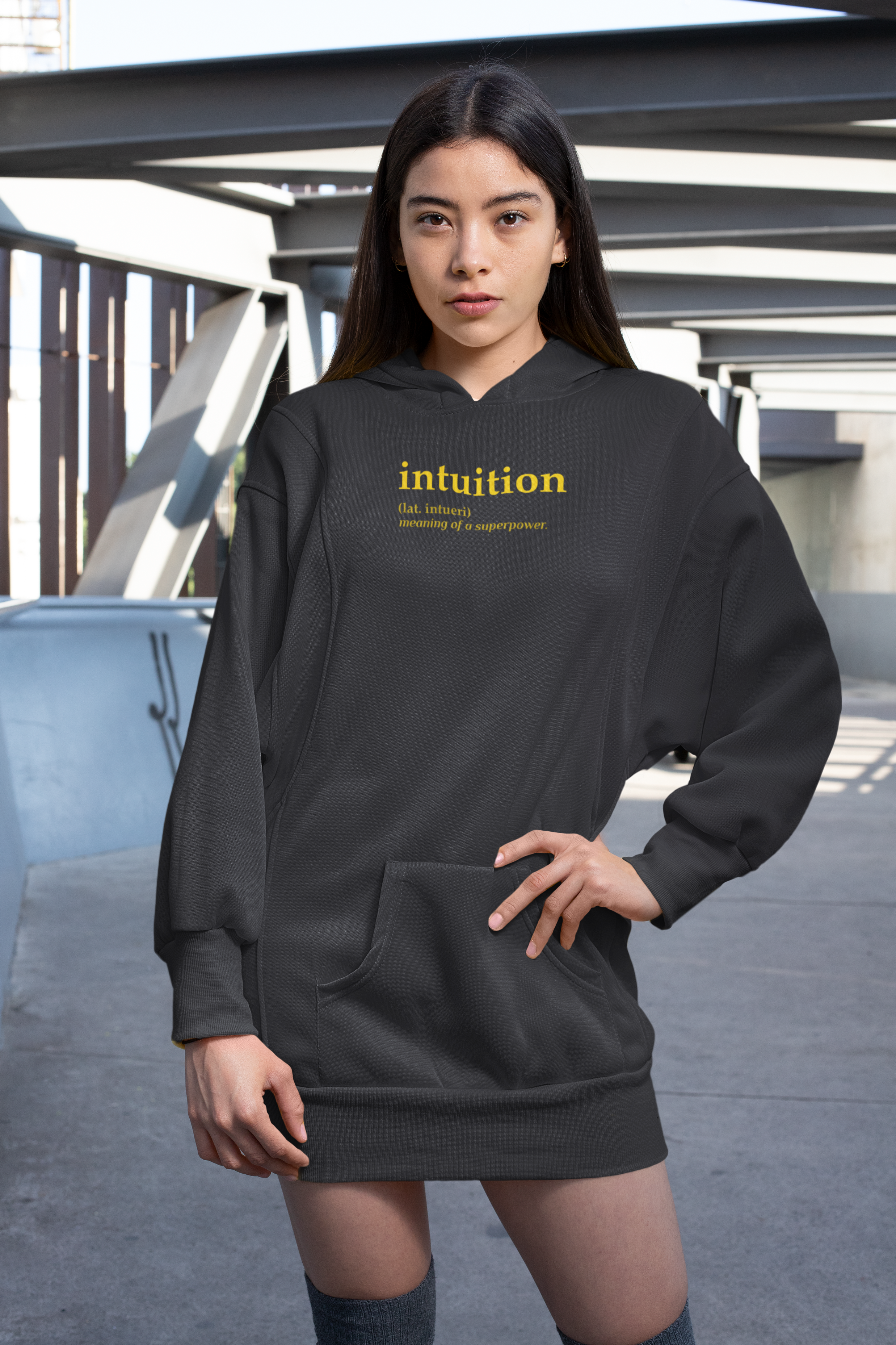 Intuition Quotes Hoodies for Women-FunkyTeesClub