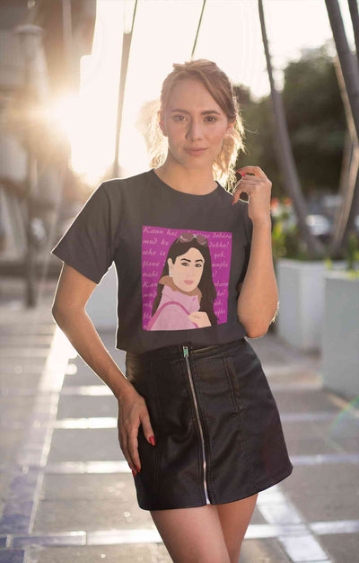 Kabhi Khushi Kabhi Gham Dialogue Women Half Sleeves T-shirt- FunkyTeesClub