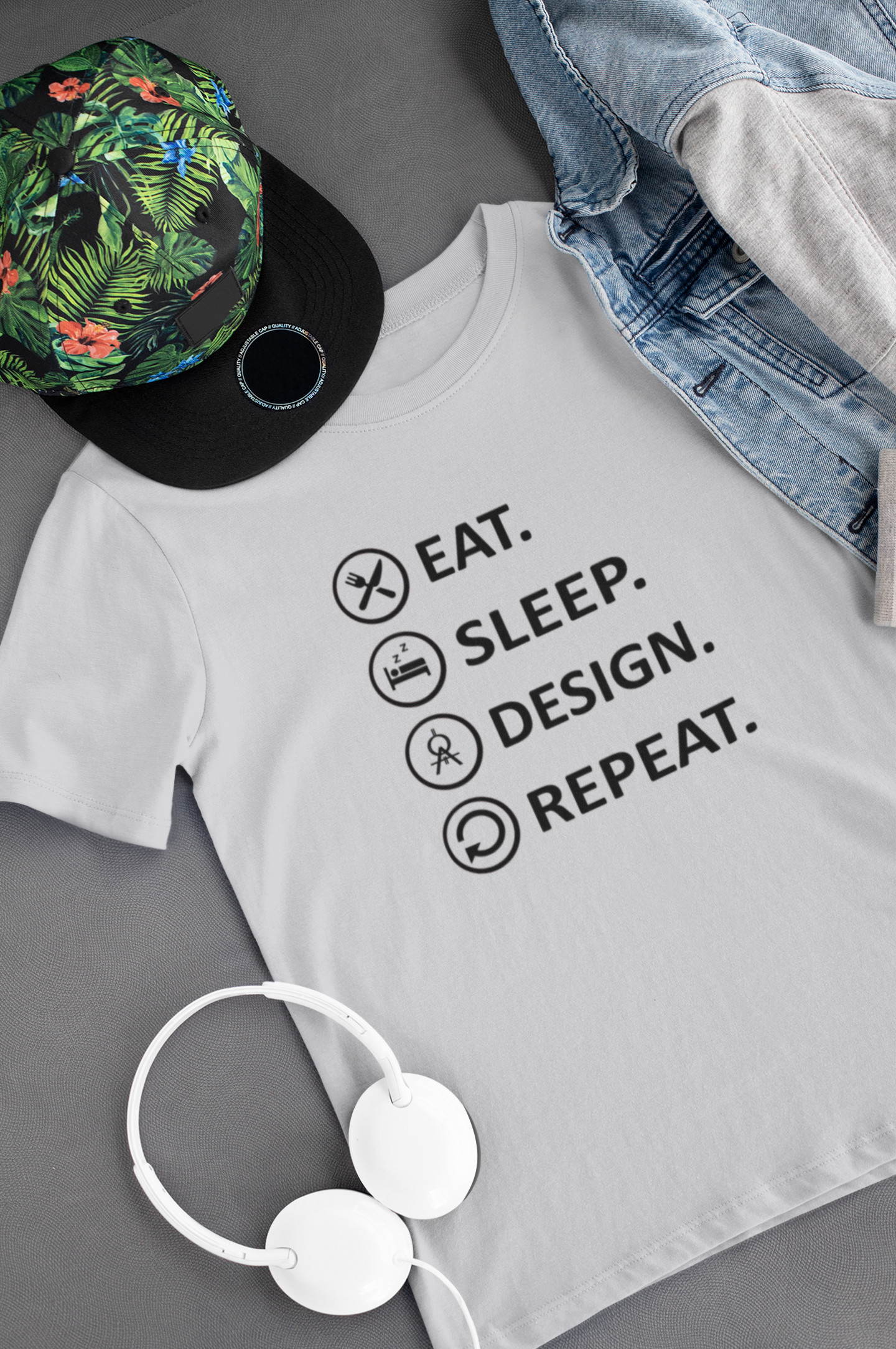 Eat Sleep Design Funny Architect Profession Mens Half Sleeves T-shirt- FunkyTeesClub
